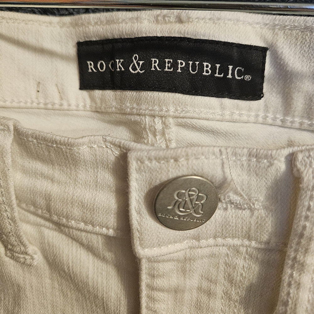 Rock & Republic white Kendall jeans size 4